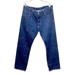 NWOT Levi’s Original 501 Dark Wash Button Fly Bootcut Jeans Mens Sz 36/32